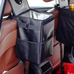 Coș de gunoi pliabil și impermeabil pentru mașină. Accesorii pentru mașină. Geantă de depozitare pentru spate pentru scaunul de 