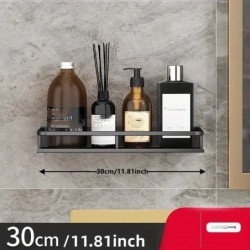 Raft din aluminiu Raft de depozitare pentru baie Raft de depozitare pentru cosmetice montat pe perete, potrivit pentru depozitar