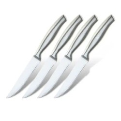 Set de cuțite pentru friptură 4/6/8 buc. Cuțite de bucătărie cu lamă din oțel inoxidabil Mâner fără sudură Cuțit de cină ascuțit