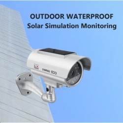 Cameră solară falsă în aer liber CCTV Supraveghere Simulare Cameră falsă de protecție pentru securitate la domiciliu Glonț cu lu
