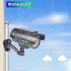 Cameră solară falsă în aer liber CCTV Supraveghere Simulare Cameră falsă de protecție pentru securitate la domiciliu Glonț cu lu