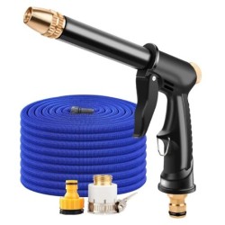 Furtun de grădină extensibil flexibil de înaltă calitate, duză de înaltă presiune, pistol de spălat cu pulverizare, furtun de sp