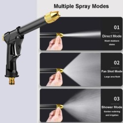 Furtun de grădină extensibil flexibil de înaltă calitate, duză de înaltă presiune, pistol de spălat cu pulverizare, furtun de sp