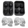 3D Craniu Mucegai din Silicon Tava pentru Cuburi de gheata Mucegai pentru cuburi de gheata Mucegai pentru bile de gheata, Whisky