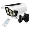 Lumini solare cu senzor de mișcare în aer liber Proiector cu 77 LED-uri Impermeabil Momeală simulată fără fir Cameră de securita