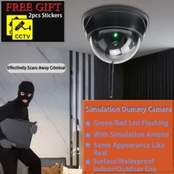 Cameră cu dom falsă creativă LED intermitent simulat Deter Thief Cameră simulată fără fir Sistem de securitate de supraveghere p