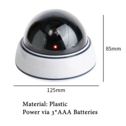 Cameră cu dom falsă creativă LED intermitent simulat Deter Thief Cameră simulată fără fir Sistem de securitate de supraveghere p