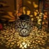 Lanternă solară cu LED-uri, lumina de proiecție din fier forjat, lămpi suspendate, în aer liber, impermeabilă, grădină, decorare