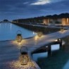 Lanternă solară cu LED-uri, lumina de proiecție din fier forjat, lămpi suspendate, în aer liber, impermeabilă, grădină, decorare