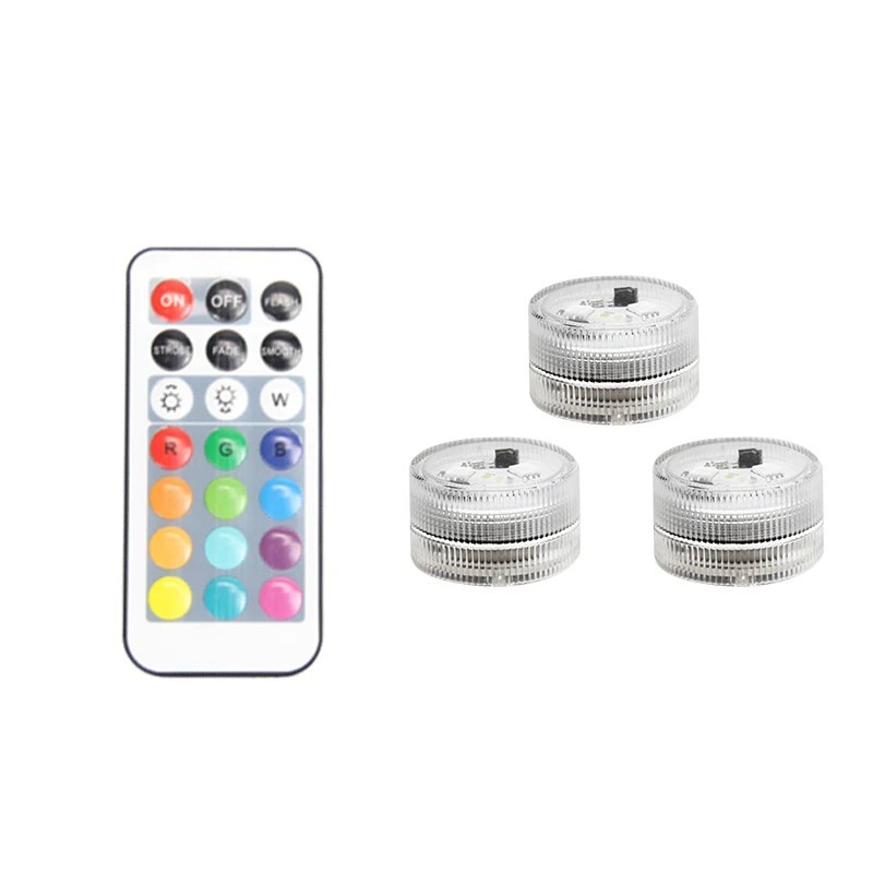 Lumini subacvatice LED cu baterie Telecomanda 13 culori Lumina submersibila Lampa de ceai RGB pentru plivitul Craciun Petrecerea