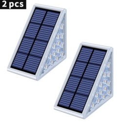 Lampă cu trepte LED Lumină scărilor în aer liber IP67 Lumină solară impermeabilă cu lentile Iluminare decorativă de design antif