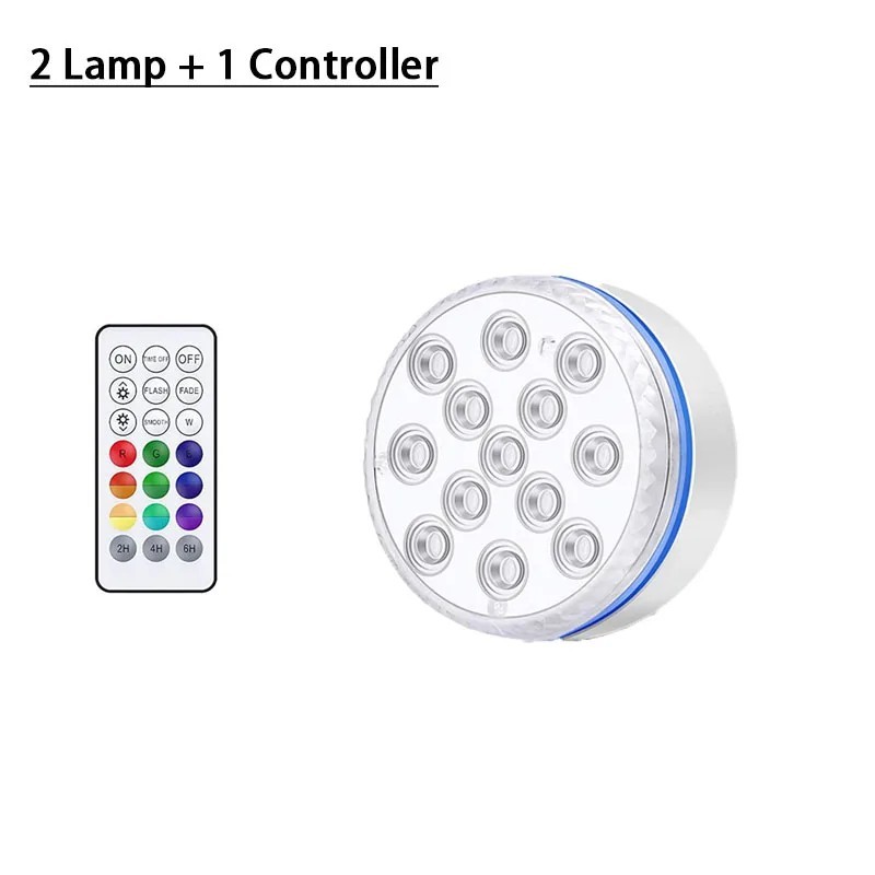 Lumină pentru piscină Iluminat subacvatic pentru piscină 13 LED-uri Lumină submersibilă actualizată IP68 Spot în aer liber pentr