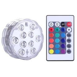 10 LED-uri Lumină submersibilă cu telecomandă Lampă de noapte subacvatică pentru vază de piscină Bol Decor pentru petrecere de n