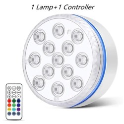 Lumină subacvatică submersibilă actualizată de 13 LED cu telecomandă Lumină subacvatică pentru piscină IP68 Lampă strălucitoare 