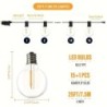 Ghirlande lumini cu bile G40 cu LED, ghirlande de grădină, impermeabile, pentru terasă, grădină, pub, decorare pentru petrecerea