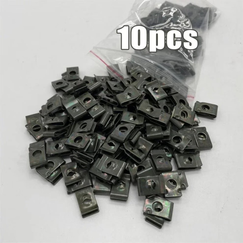 Mixte mașini Motociclete Metal 100/10 buc. Element de fixare cu șurub tip U cu șurub Clip de protecție antirugină Surub Cataramă
