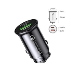Mini încărcător auto 100W tip C Dual USB Încărcare rapidă pentru iphone 15 pro max Samsung Huawei Xiaomi Încărcător pentru brich