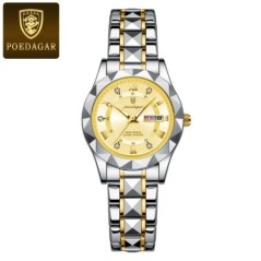 POEDAGAR Ceas de rochie de lux pentru dama, luminos, rezistent la apa, intalnire saptamana, ceas de mana femeie, din otel inoxid