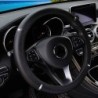 Husă pentru volan de mașină, din piele PU, bară flash, confortabilă, banda elastică pentru mâner, accesorii pentru interiorul ma