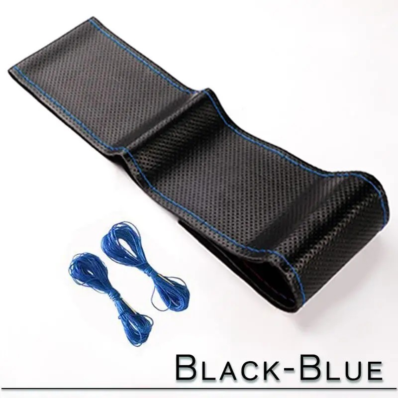 38 cm 15 inch capac împletitură a volanului mașinii Ace și ață din piele artificială Seturi de accesorii pentru interior auto mo