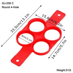 1 buc 6 stiluri de ouă pentru clătite inel de calitate alimentară matrițe cu gel de silicon moale pentru bucătărie și instrument