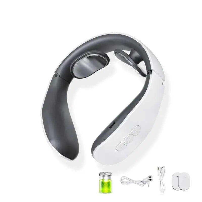 Aparat de masaj electric cu puls pentru gât și umăr, 6 moduri, 9 niveluri, căldură reglabilă, vertebre cervicale Relax, ameliora
