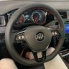 Capac împletitură pentru volan de mașină, piele artificială neagră pentru Volkswagen VW Golf 7 Mk7 Touran Up Nou Polo Jetta Pass