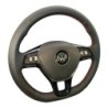 Capac împletitură pentru volan de mașină, piele artificială neagră pentru Volkswagen VW Golf 7 Mk7 Touran Up Nou Polo Jetta Pass