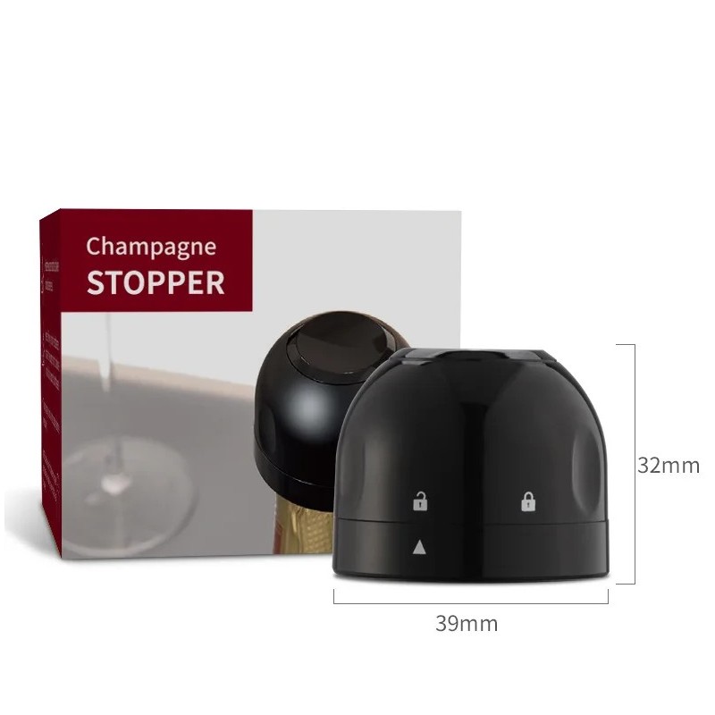 Noi 2 buc. dopul pentru capac pentru sticla de vin roșu, sigilat cu silicon, dop pentru sticlă de șampanie, cu vid, care păstrea