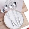 Set de linguri de flori 4 buc. lingurita mica lingura de cafea inghetata draguta lingura de desert argintiu auriu accesorii pent