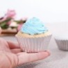 100 de bucăți din folie metalica pentru cupcake, cutii de hârtie pentru brioșe, cești de copt, aur roz, nuntă, ziua de naștere, 