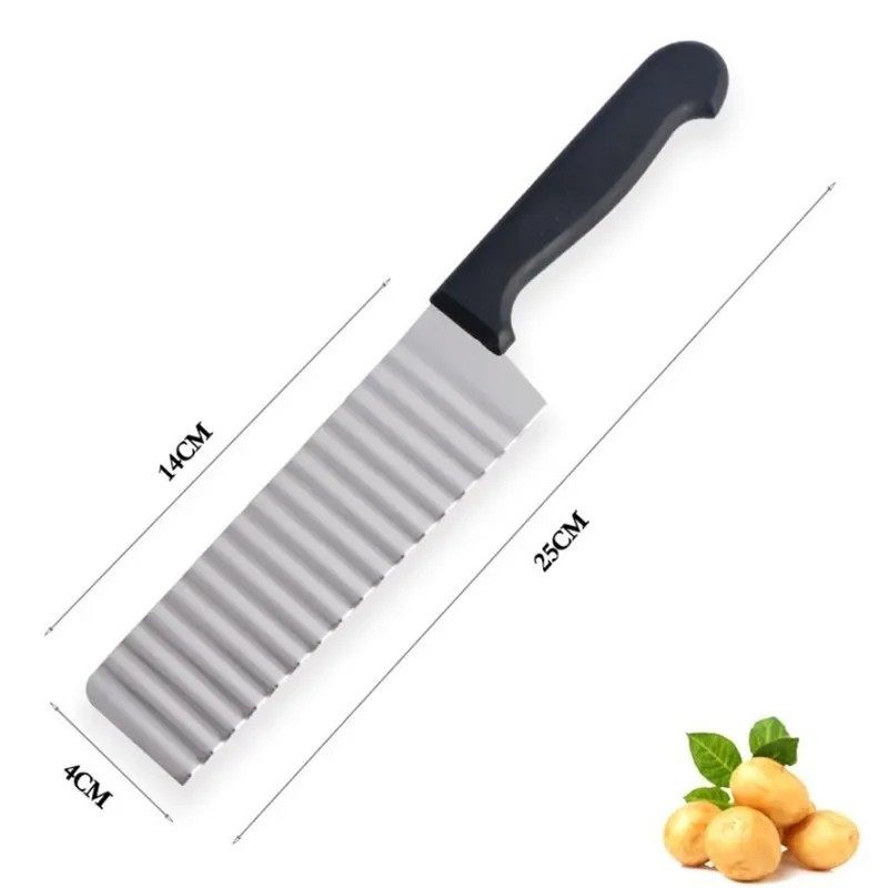 Tăiător lung de cartofi din oțel inoxidabil pentru tăiat aluat pentru legume, fructe, ondulat, cuțit, tăietor de cartofi, tocăto Tăiător lung de cartofi din oțel inoxidabil pentru tăiat aluat pentru legume, fructe, ondulat, cuțit, tăietor de cartofi, tocăto