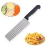 Tăiător lung de cartofi din oțel inoxidabil pentru tăiat aluat pentru legume, fructe, ondulat, cuțit, tăietor de cartofi, tocăto