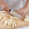 Tăiător lung de cartofi din oțel inoxidabil pentru tăiat aluat pentru legume, fructe, ondulat, cuțit, tăietor de cartofi, tocăto