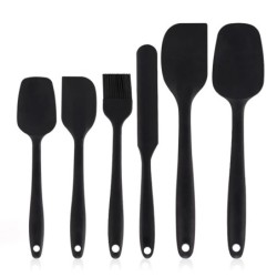 Set de 6 bucăți de spatule din silicon de calitate alimentară Spatule rezistente la căldură antiaderente Turner pentru gătit coa