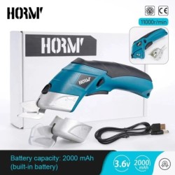 Foarfece electrice multifuncționale de 3,6 V Mașină de tăiat țesături Foarfece pentru piele cu lame din oțel tungsten Instrument