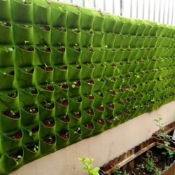 NOI Buzunare pentru agățat de perete Saci de plantare Ghiveci de flori Grădină de casă Sac de cultivare Jardinier de grădină Suc