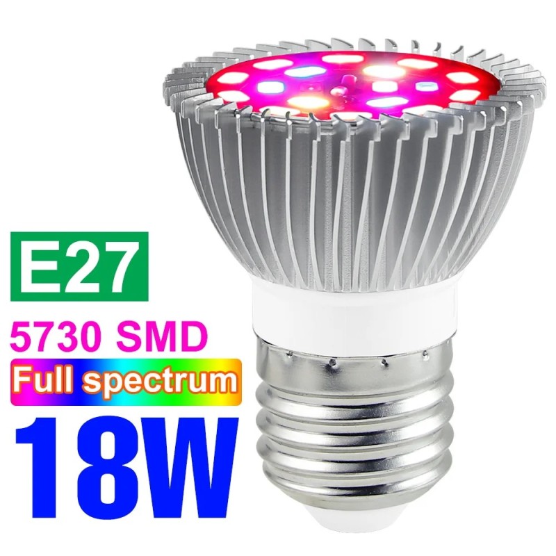 Bec de creștere cu spectru complet LED 220V E27 Phytolamp pentru plante Lampă LED E14 UV pentru interior Semințe de flori Lămpi 