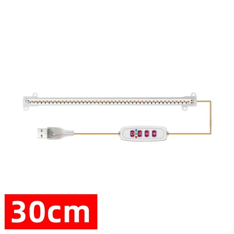 1/2/3/4 benzi de lumină LED pentru creșterea plantelor de interior roșu albastru cu spectru complet USB Phyto Lamp Timer reglabi