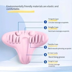 Nouă pernă de masaj cu gravitație Dispozitiv de masaj pentru vertebre cervicale Dispozitiv de tracțiune a coloanei vertebrale Pe