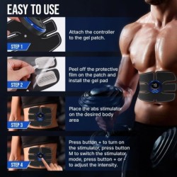 Stimulator muscular electric EMS, reîncărcabil, terapie prin masaj pentru întregul corp, ameliorarea durerii, instrument pentru 