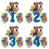 17 bucăți de desene animate PAW Patrol decorațiuni pentru ziua de naștere, film din aluminiu, set de baloane digitale, Chase pen