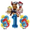 17 bucăți de desene animate PAW Patrol decorațiuni pentru ziua de naștere, film din aluminiu, set de baloane digitale, Chase pen