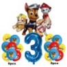 17 bucăți de desene animate PAW Patrol decorațiuni pentru ziua de naștere, film din aluminiu, set de baloane digitale, Chase pen