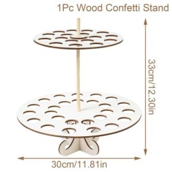 Hârtie din lemn pentru nuntă confetti tavă con pentru decorare nuntă rustică confetti conuri stand bricolaj suport suport pentru