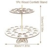 Hârtie din lemn pentru nuntă confetti tavă con pentru decorare nuntă rustică confetti conuri stand bricolaj suport suport pentru