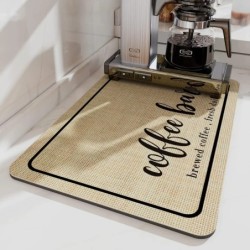 Covoraș mare de bucătărie super absorbant Covoraș de scurgere pentru vase de cafea Covoraș de uscare Covoraș de scurgere pentru