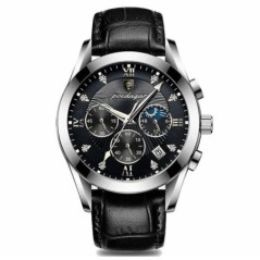 POEDAGAR ceasuri pentru bărbați 2021, la modă, din piele, rezistentă la apă, luminoase, de top, ceas de mână cu quartz pentru bă