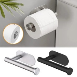 Suport hârtie igienică fără găurire SUS304 Dispenser autoadeziv de perete din oțel inoxidabil pentru prosoape pentru baie, bucăt