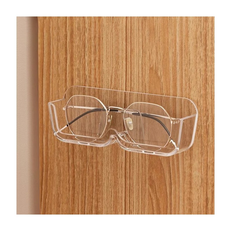 Vitrina din sticlă de ultimă generație Cutie de depozitare pentru ochelari, montată pe perete, perforată, fără ochelari de soare